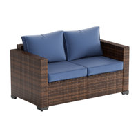 Stylish Wicker Outdoor Patio Loveseat by Ebern Designs