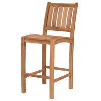 Teak Wood Constanze Outdoor Patio Barstool Without Arms by Lark Manor