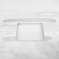 Moscow Mule Dining Table In Matte Oak White Veneer by Latitude Run