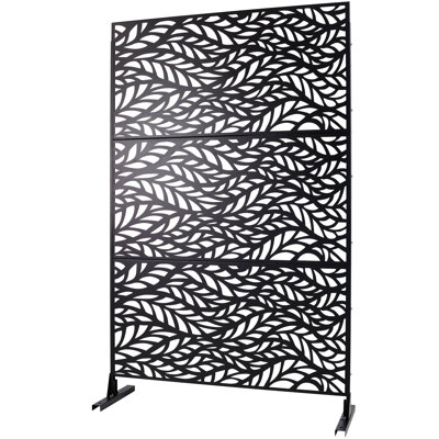 Outdoor & Indoor Privacy Screen Metal Privacy Screen 76" H×48" W by Latitude Run