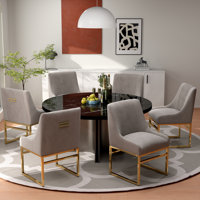 Baudel Velvet Side Chair by Everly Quinn