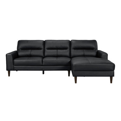 Nandor Leather Sectional With Right Chaise by George Oliver