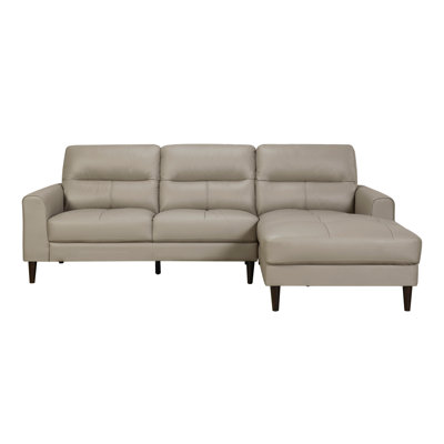Nandor Leather Sectional With Right Chaise by George Oliver