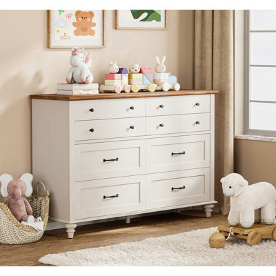 Scarlett Kids Dresser With 8 Drawers, Bedroom Dresser For Kids Room, Entryway by Charlton Home