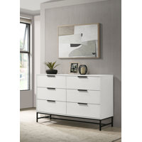 Clancy 6-Drawer Bedroom Dresser White by Beachcrest Home