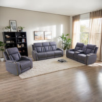 Kruze Top Grade Breathing Leather 3-Piece Living Room Power Recliner Sofa Set by Latitude Run