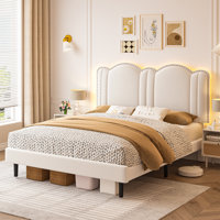 Bed Frame With Headboard,  Bed Frame With Led Lights by Mercer41