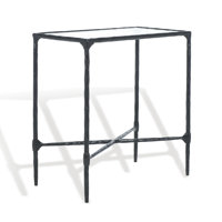 Isabellina Metal and Glass Accent Table by 17 Stories