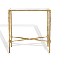 Isabellina Metal and Glass Accent Table by 17 Stories