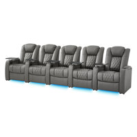 Orren Ellis Leather Home Theater Seating, Game Seats Movie Theater Chairs Theater Recliner Sofa by Orren Ellis