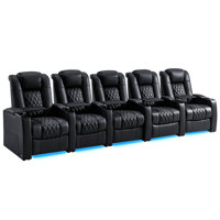Orren Ellis Leather Home Theater Seating, Game Seats Movie Theater Chairs Theater Recliner Sofa by Orren Ellis