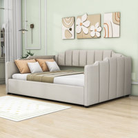 Solid Wood Upholstered Daybed with Storage by Lark Manor