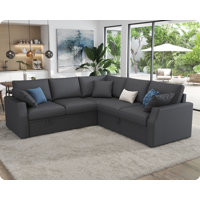 Sofa Bed, Sleeper Sofa With Storage Seat & Pull Out Bed , L Shape Sofa For Living Room, Linen