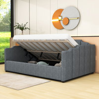 Wooden Upholstered Daybed with Underneath Storage by Latitude Run