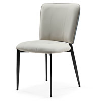 Rattan Two-Tone Upholstered Dining Chair by George Oliver