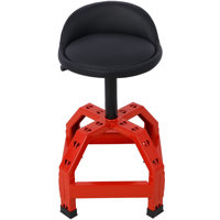Pneumatic 360 Degree Swivel Stool Heavy Duty Rolling Mechanics Stool Sitting Stool, Shop Stool with Casters by 17 Stories