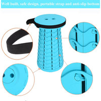 Upgraded Square Collapsible Stool For Adults,Portable Retractable Folding Telescoping Foldable Camping Stool Holds 400Lbs For Outdoor Fishing Hiking G by Arlmont & Co.