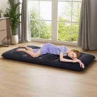 Futon Mattress Japanese Floor Sleeping Pad Washable Cover Carry Bag by Alwyn Home