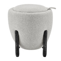 Huntingdon Fabric Storage Ottoman, Horizon Gray