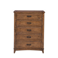 Dukene 5-Drawer Chest - Honey Oak by Millwood Pines