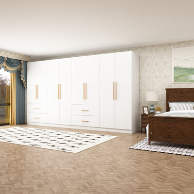 8 Door Wardrobe With 4 Drawer by Latitude Run