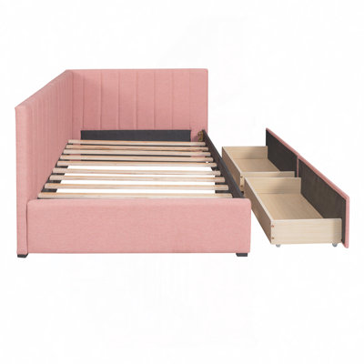 Upholstered Daybed With 2 Storage Drawers by Latitude Run