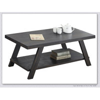 Athens Contemporary Two-Tone Wood Shelf Coffee Table by Ebern Designs