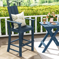 Tall Adirondack Chair With Ergonomic Backrest Armrests & Footrest For Backyard by Winston Porter