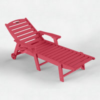 Wood Texture Lounge Chaise Outdoor Pool Lounge Chair Swimming Reclining Outdoor Chaise Lounge With Wheels