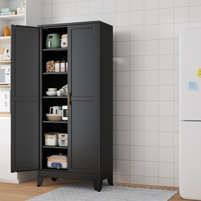 Winston Porter Modern Freestanding Wardrobe Armoire with Two Door by Winston Porter