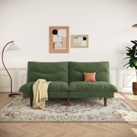 71" Convertible Corduroy Futons Sofa Folding Reclining Sleeper Sofa by George Oliver