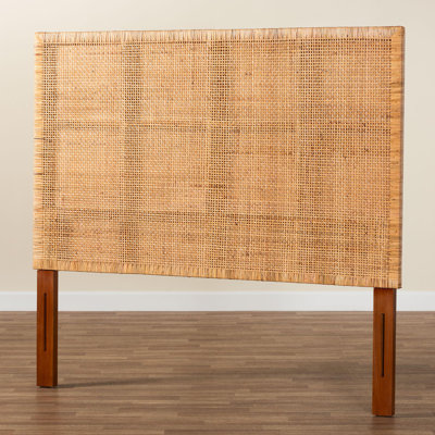Bolich Bali & Pari Lesia Bohemian Natural Rattan And Mahogany Wood Queen Size Headboard by Bay Isle Home