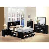 Kerlynn Modern 6-piece Bedroom Set Includes Bed Frame, Dresser, Chest, Mirror And 2 Nightstands by Hokku Designs