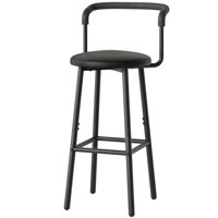 Karpenko 12.6“ Wide Upholstered Bar Stool with Metal Frame by George Oliver