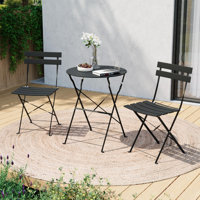 3-Piece Steel Folding Bistro Set by Ebern Designs