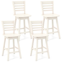 24.5" Counter Height Bar Chairs Swivel Bar Stools With Hollow Backrest by Red Barrel Studio
