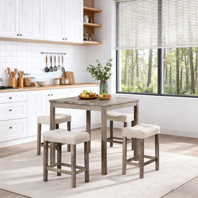 4 - Person Counter Height Dining Set (set Of 5) by August Grove