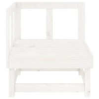 Ophelia & Co. Patio Corner Sofa White Solid Wood Pine by Ophelia & Co.