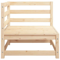 Ophelia & Co. Patio Sofas Corner 2 Pcs 27.6"X27.6"X26.4" Solid Wood Pine