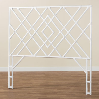 Benzel Bali & Pari Lavali Bohemian White Rattan Queen Size Standalone Headboard by Bay Isle Home