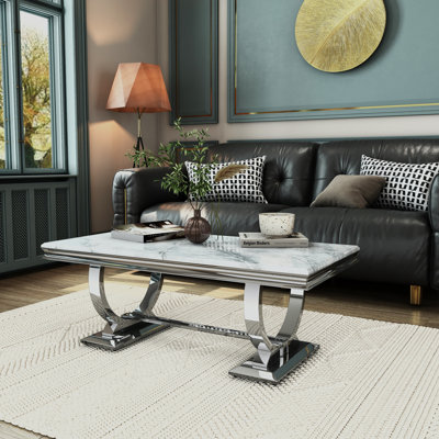4 Piece Black And Gold Living Room Table Set by Everly Quinn