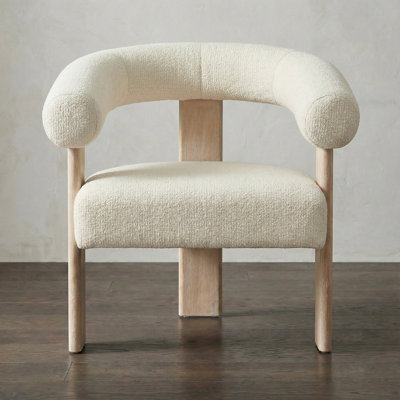 Mamanbai Upholstered Barrel Accent Chair Armchair