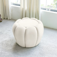 Upholstered Ottoman with Storage Velvet Vanity Stool for Living Room by Mercer41