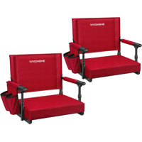 2-pack Portable Stadium Seats With Back Support And Cushion by Arlmont & Co.
