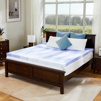 3 Inch Memory Foam Mattress Topper With Cooling Gel And Pressure Relief by Alwyn Home