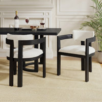 Lyddia Wood Upholstered Dining Chair by Orren Ellis
