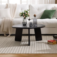 Mid Century Modern Coffee Table Wood Living Room Table Cute Round Coffee Table Center Table Side Table For Living Room Office Reception Room by Ivy Bronx
