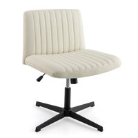 Criss Cross Legged Office Chair Ergonomic Mid Back Computer Desk Chair by Latitude Run