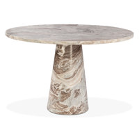 Malaz 48" Round Dining Table In Brown Toronto Marble by Orren Ellis