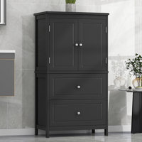 Bathroom Storage Cabinet with Two Doors and Drawers by Winston Porter
